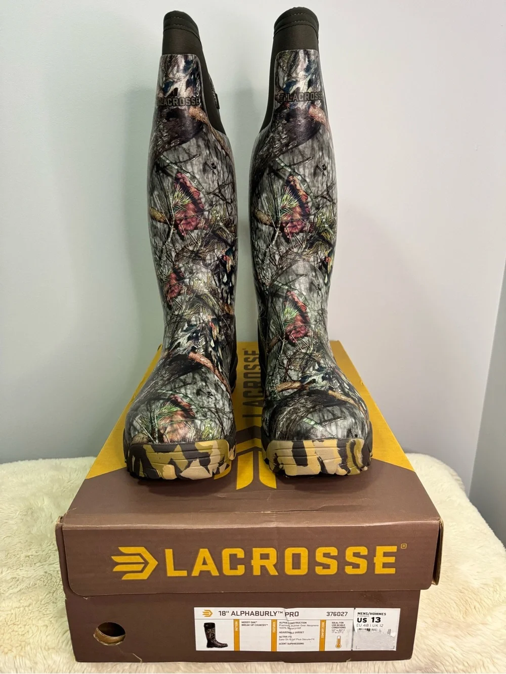 LaCrosse AlphaBurly Pro Hunting Boots for Men - Mossy Oak Break-Up Country